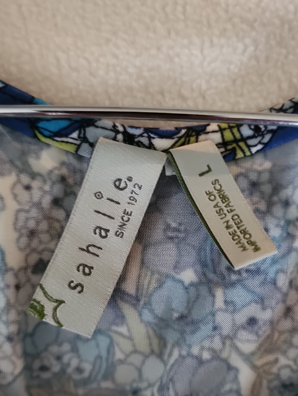 sahalie Blue Floral Sleeveless Midi Dress - Picture 4 of 7